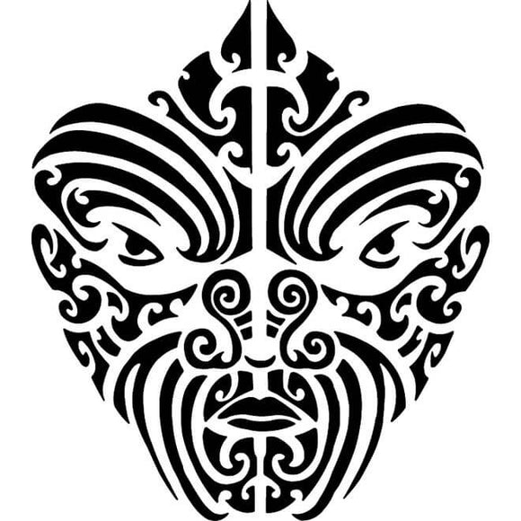 Tatouage temporaire masque maori