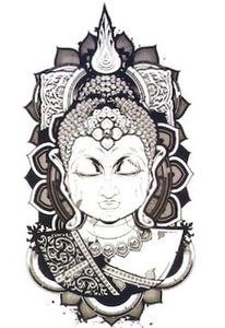 Très grand tatouage temporaire buddha