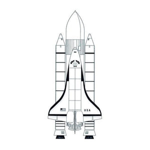 Spaceship temporary tattoo 13cm