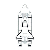 Spaceship temporary tattoo 13cm