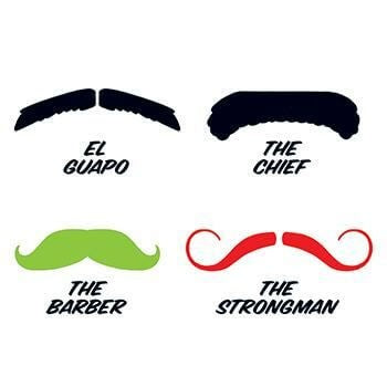 The chief mustach temporary tattoo 9cm