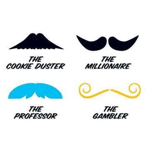 Tatouages moustaches joueur fingerstach 9cm