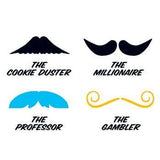 Tatouages moustaches joueur fingerstach 9cm