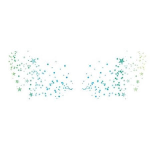 Blue fake freckles temporary tattoo 17cm