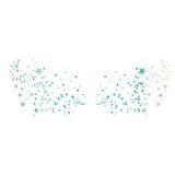 Blue fake freckles temporary tattoo 17cm