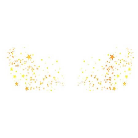 Golden fake freckles temporary tattoo 17cm