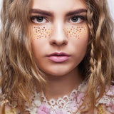 Bronze fake freckles temporary tattoo 17cm