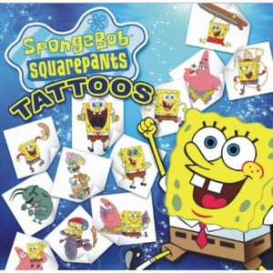 SpongeBob Squarepants temporary tattoo pack 10cm