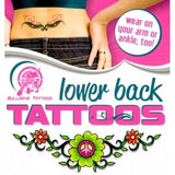 Pack of assorted lower Back fake tattoos