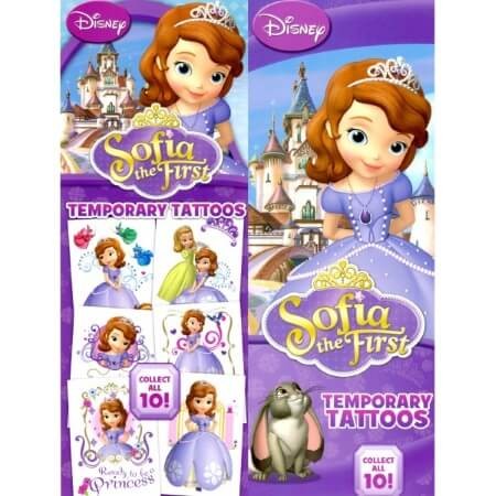 Princess Sofia temporary tattoo pack 9cm