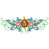 Lower back tattoo lune et soleil