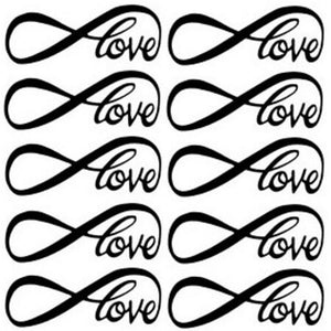 10 tatouages temporaires infinite love
