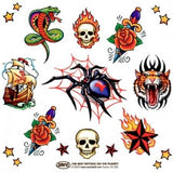 Grande pochette de tatouages têtes de mort