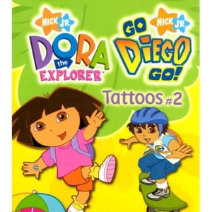 Dora and Diego temporary tattoo pack 9cm