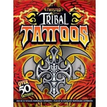 Pack of red tribal temporary tattoos 11cm