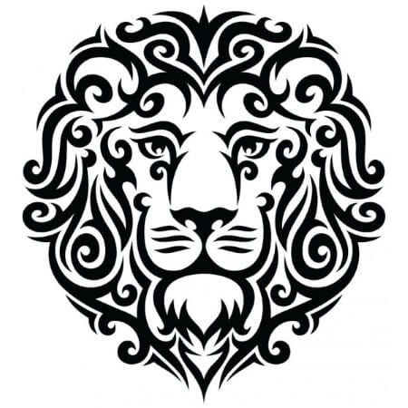 Tatouage temporaire tête de lion