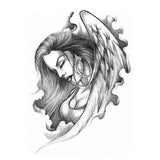 Tatouage temporaire ange triste