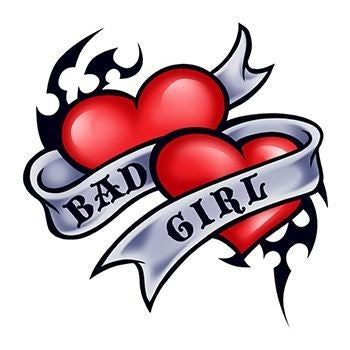 Tatouage vintage bad girl et un coeur