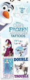 Frozen and Olaf temporary tattoo pack 9cm