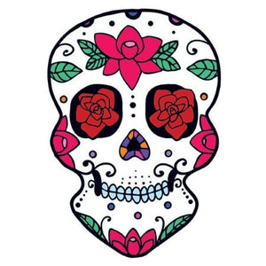 White mexican skull temporary tattoo 6cm