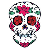 White mexican skull temporary tattoo 6cm