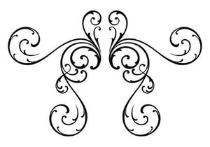 Tatouage sternum Underboob arabesques Tattoo 12,5cm