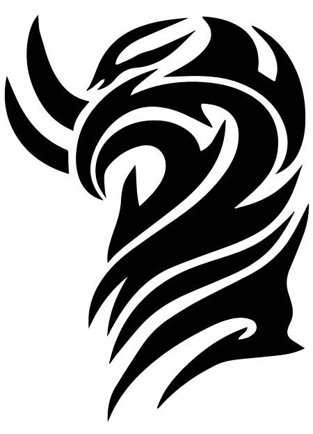 Très grand tatouage temporaire tribal