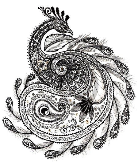 Tatouage éphémère paon