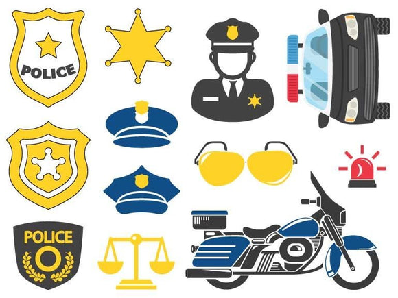 Planche de tatouages temporaires Police 15cm