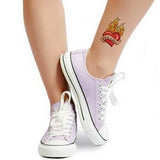 Bad girl in flame temporary tattoo 9cm