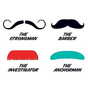 Tatouages moustaches barbier fingerstach 9cm