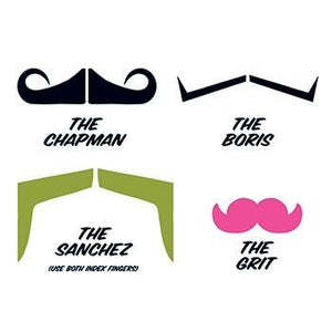 Chapman mustach temporary tattoo 9cm