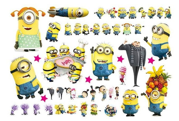Planche de tatouages temporaires Minions Mom 15cm