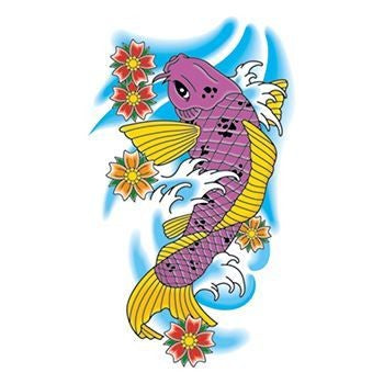 Tatouage éphémère carpe koi