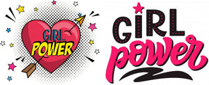 2 tatouages temporaires girl power vintage