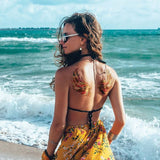 Very big colored wings temporary tattoo 23cm