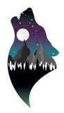 Tatouage temporaire loup Alaska tattoo 10cm