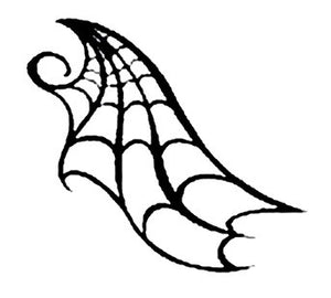 Glow in the dark web temporary tattoo 5cm
