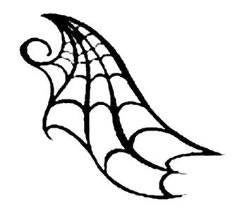 Tatouage phosphorescent toile d'araignée tattoo 5cm