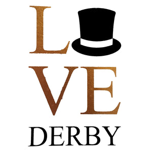 "Love Derby" message temporary tattoo 6cm