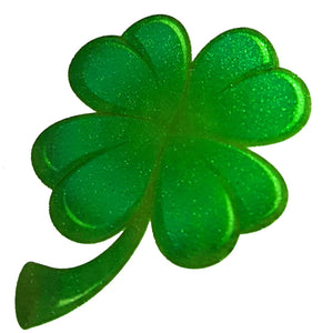 Glitter lucky 4 leaf clover temporary tattoo 5cm
