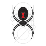 Geometrical spider big temporary tattoo 15cm