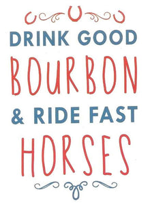 Drink good bourbon temporary tattoo 10cm