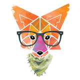 Grand tatouage représentant un renard avec foulard et lunettes