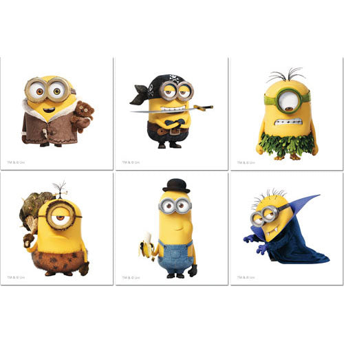 6 tatouages temporaires Minions