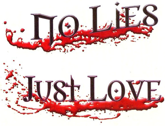 No Lies Just Love Vampire Trash tattoo 10cm