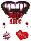 Tatouage Bite Me...if you can ! Vampire trash tattoo 10cm