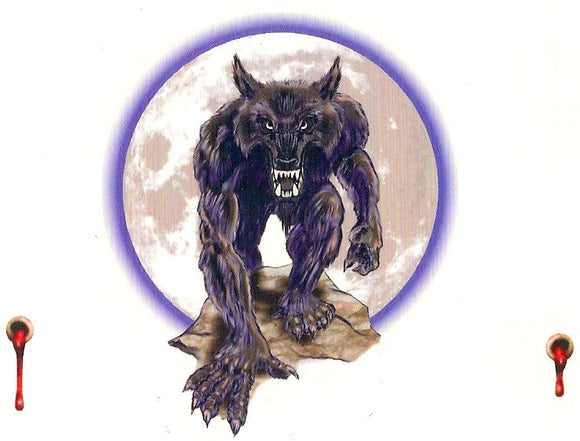 Tatouage Loup Garou vampire trash tattoos 10cm