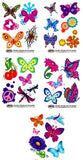3D butterfly temporary tattoo pack