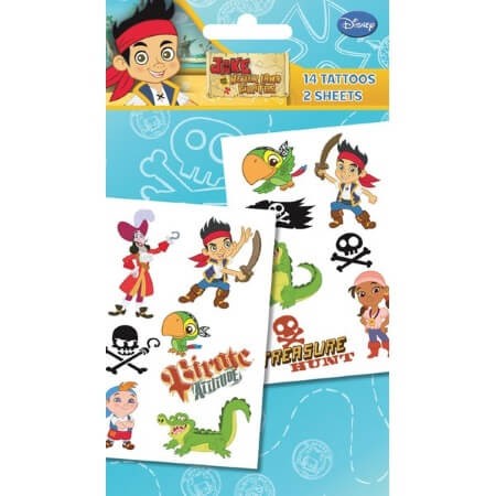Jake and the neverland pirates temporary tattoo pack